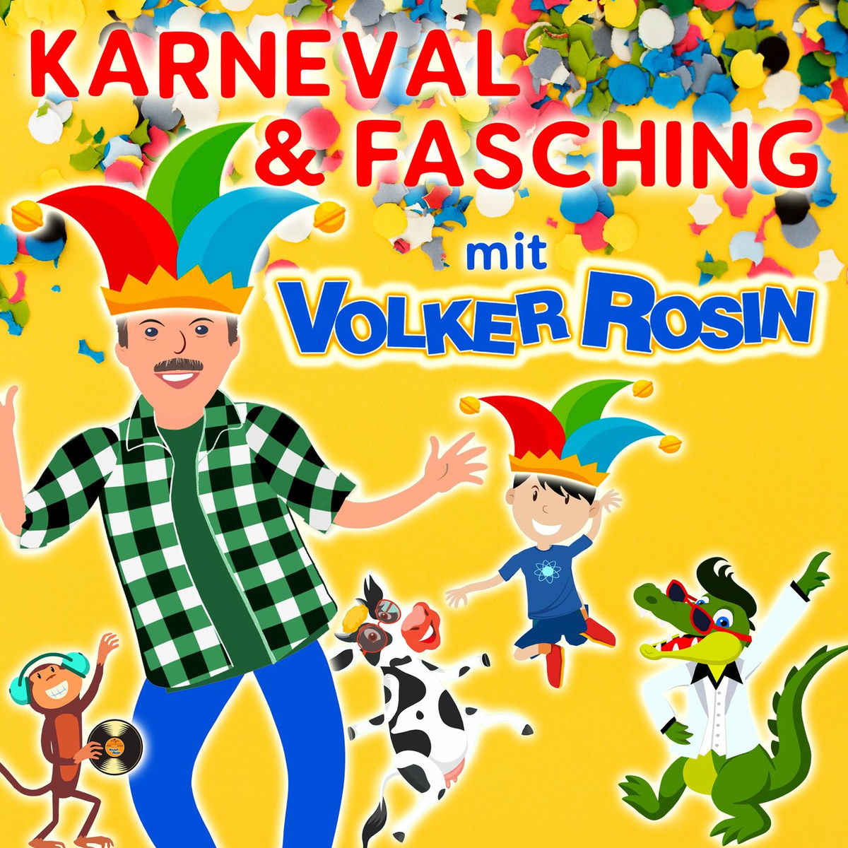 Album cover of Kinderfasching & Karneval Kinderdisco mit Volker Rosin
