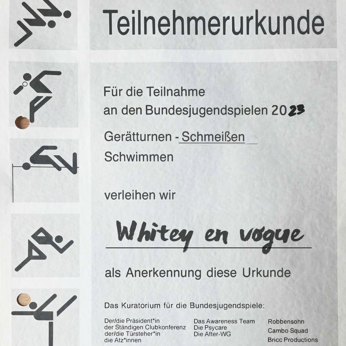Album cover of Teilnehmerurkunde