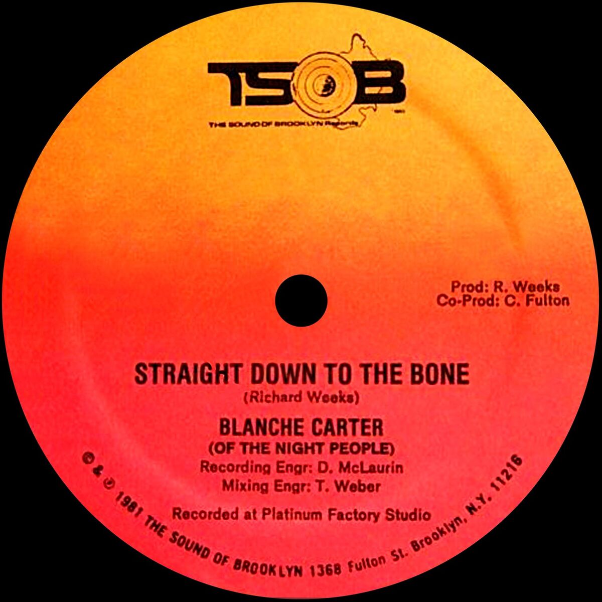Blanche Carter – Straight Down To The Bone – Vinyl (12
