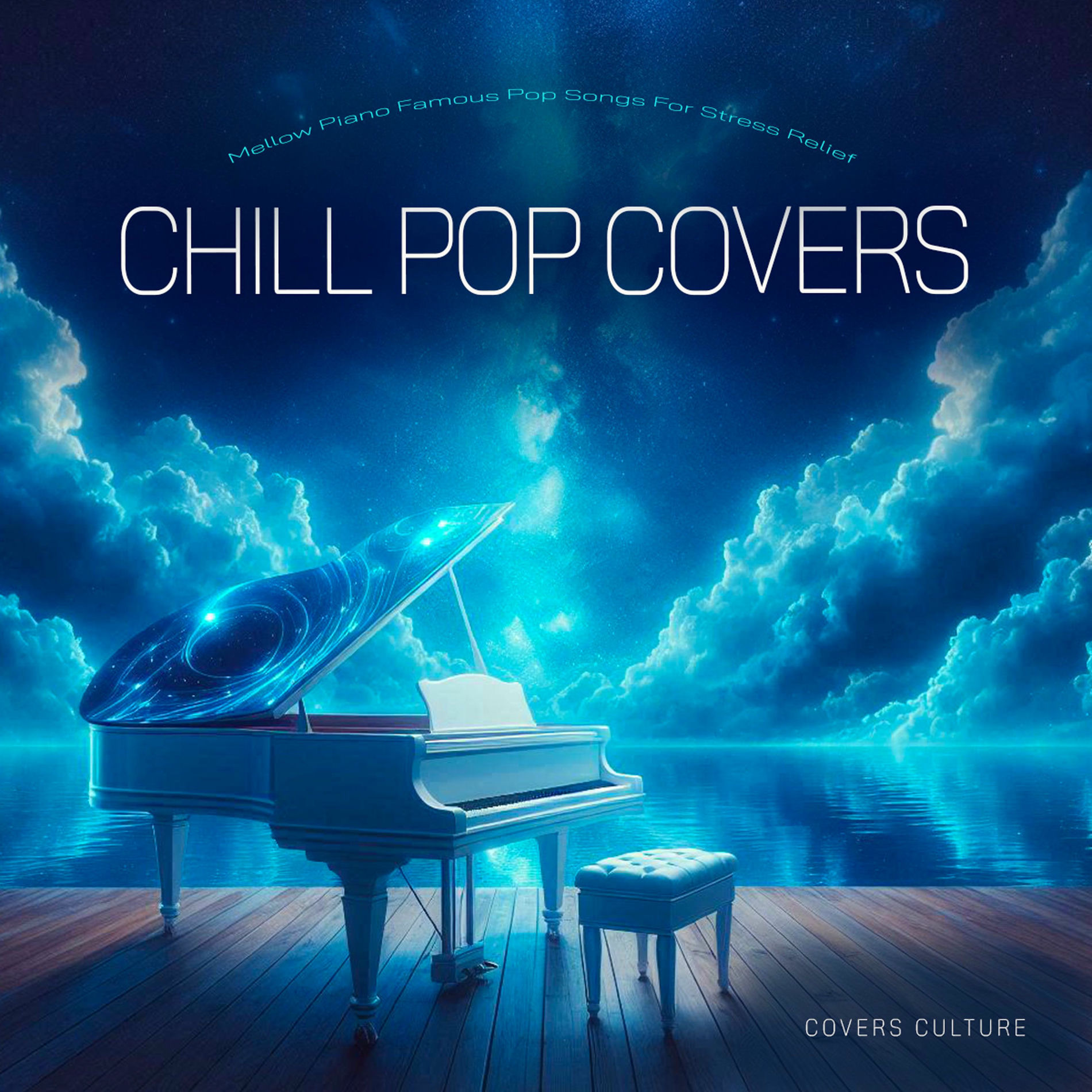 Album cover of Chill Pop Covers - Mellow Piano Famous Pop Songs For Stress Relief