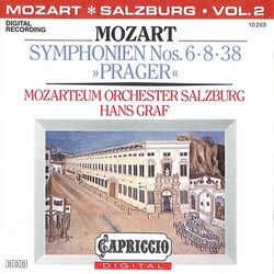 Cover of Mozart: Symphonien Nos. 6, 8, 38, "Prague"