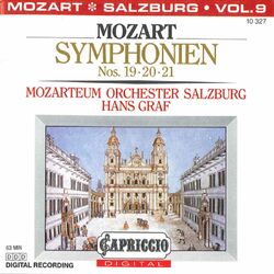 Cover of Mozart: Symphonien Nos. 19, 20, 21
