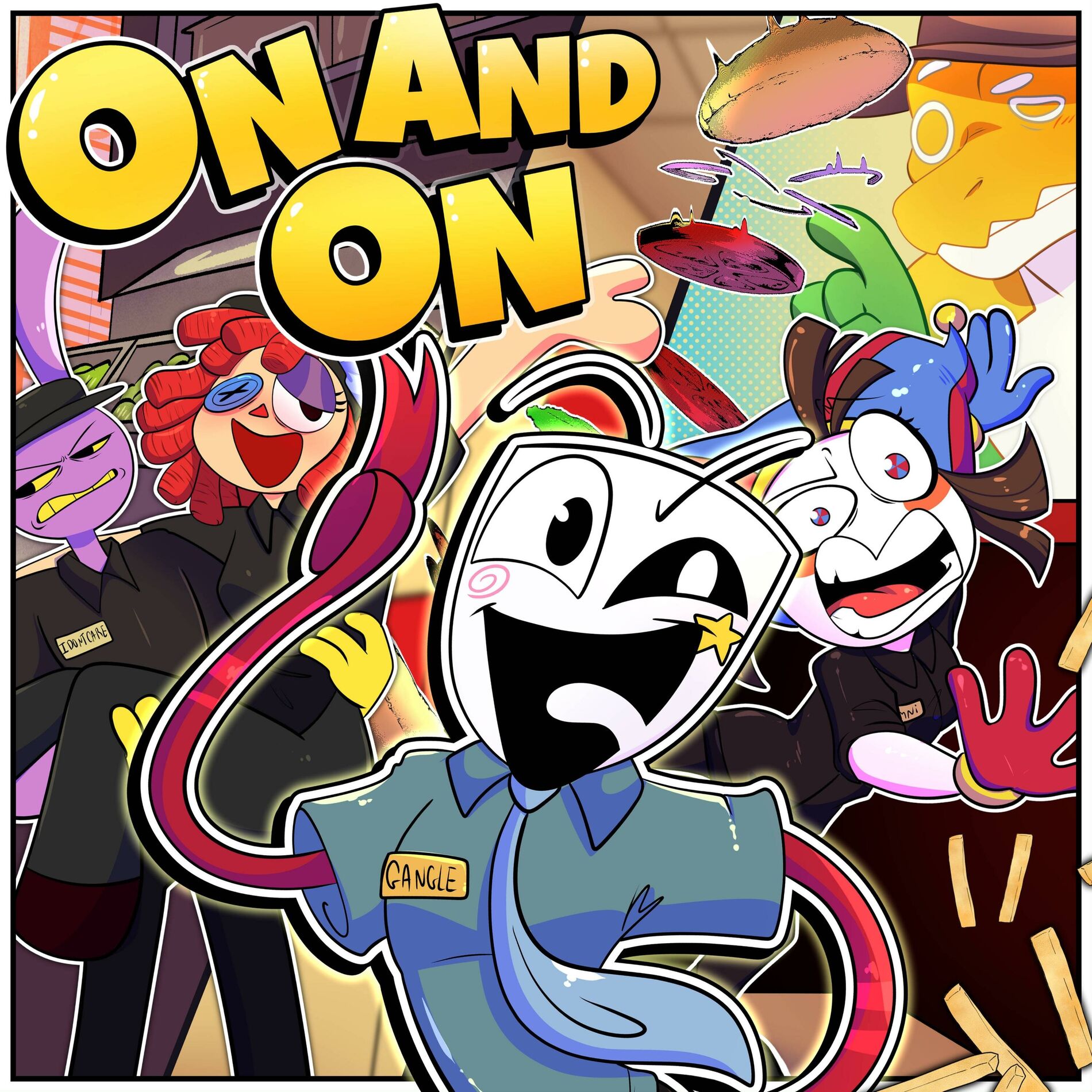 Album cover of ON AND ON (The Amazing Digital Circus Song) (feat. CottontailVA, Tre Watson, ivi & Jelzyart)