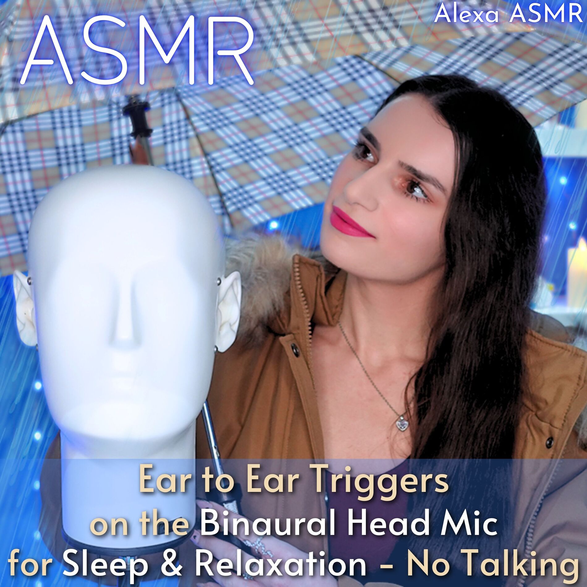 Album cover of ASMR Ear to Ear Triggers on the Binaural Head Mic for Sleep & Relaxation - No Talking