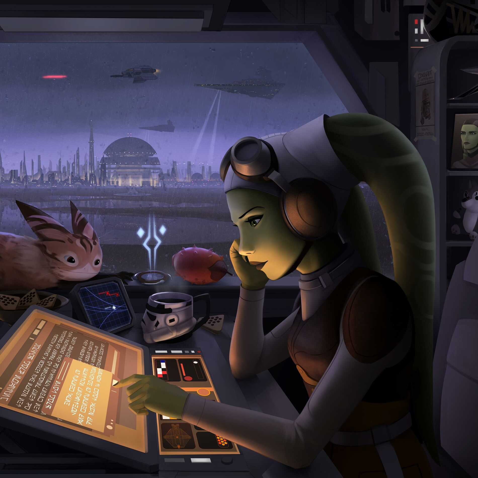 Album cover of star wars lofi ~ sped up