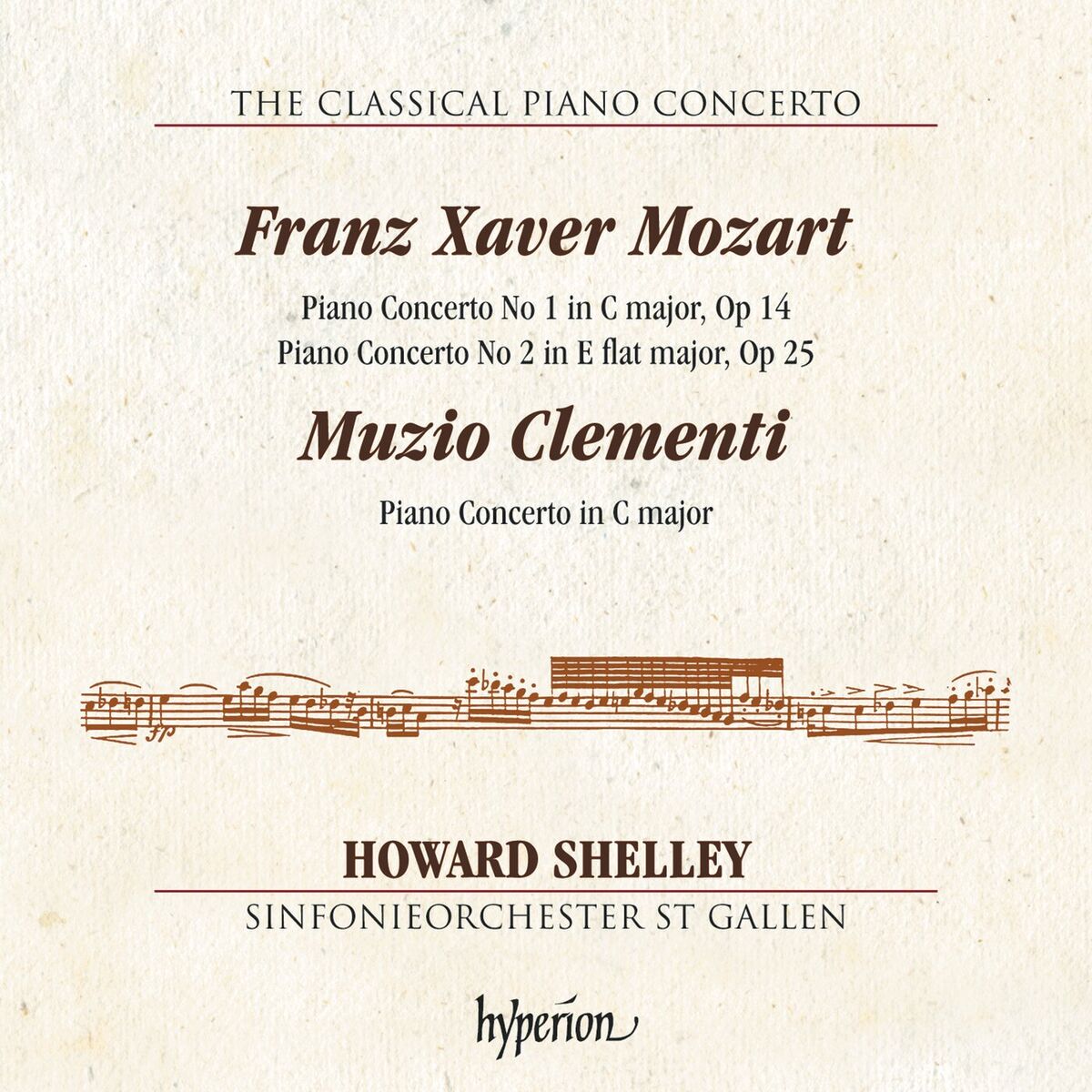 Album cover of F.X. Mozart & Clementi: Piano Concertos (Hyperion Classical Piano Concerto 3)