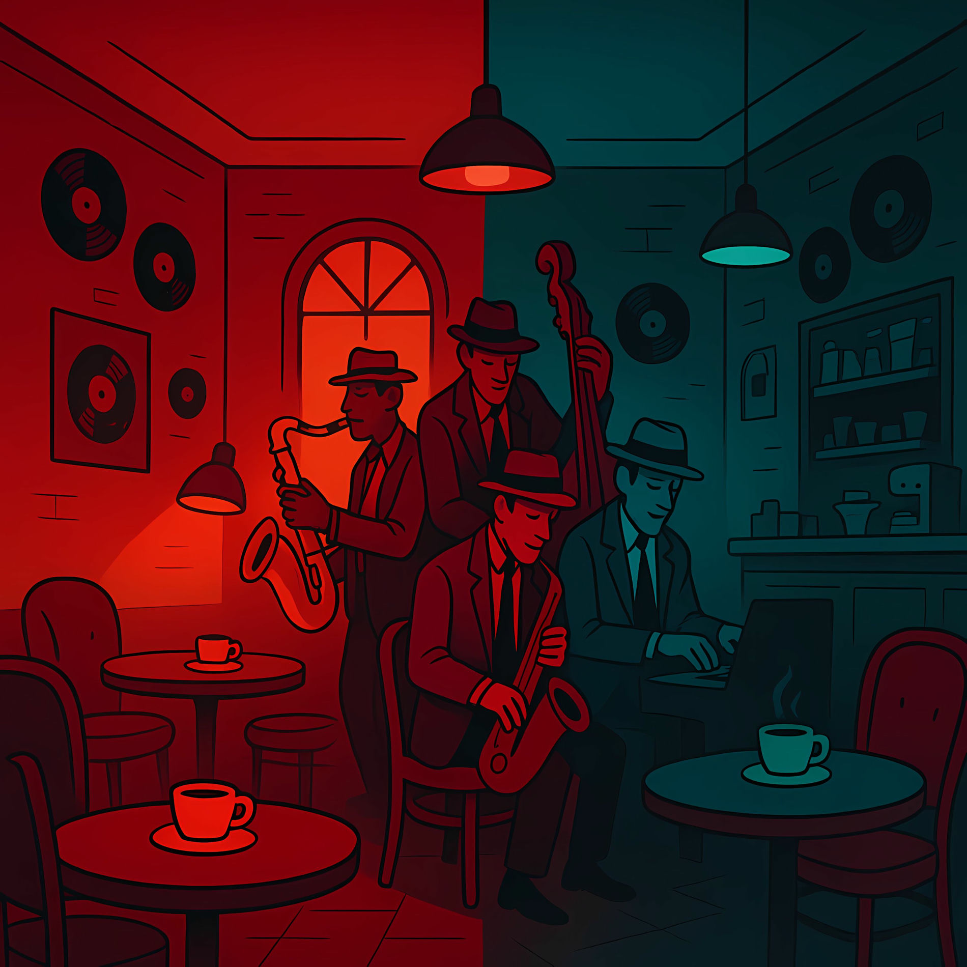 Album cover of Sunset Sax and Jazz Rhythms (Instrumental)