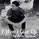 I Wont Give Up
