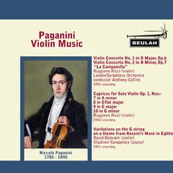 Cover of Paganini Violin Music