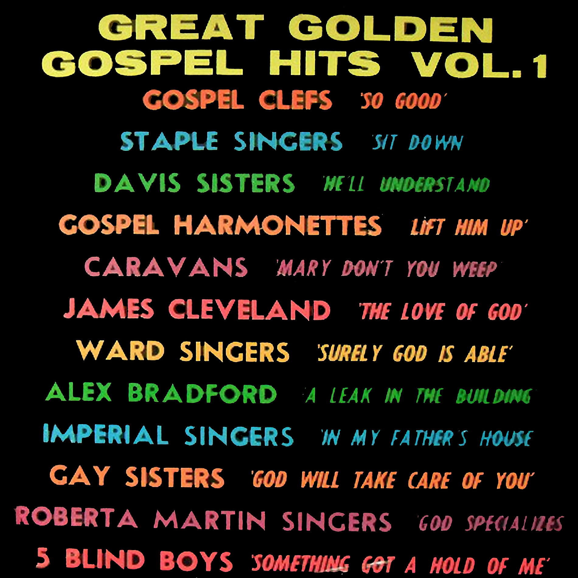 Album cover of Great Golden Gospel Hits Vol. 1