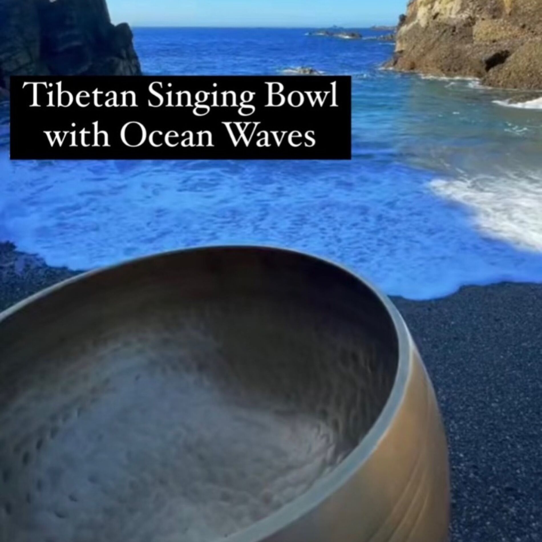 Album cover of Tibetan Singing Bowl with Ocean Waves