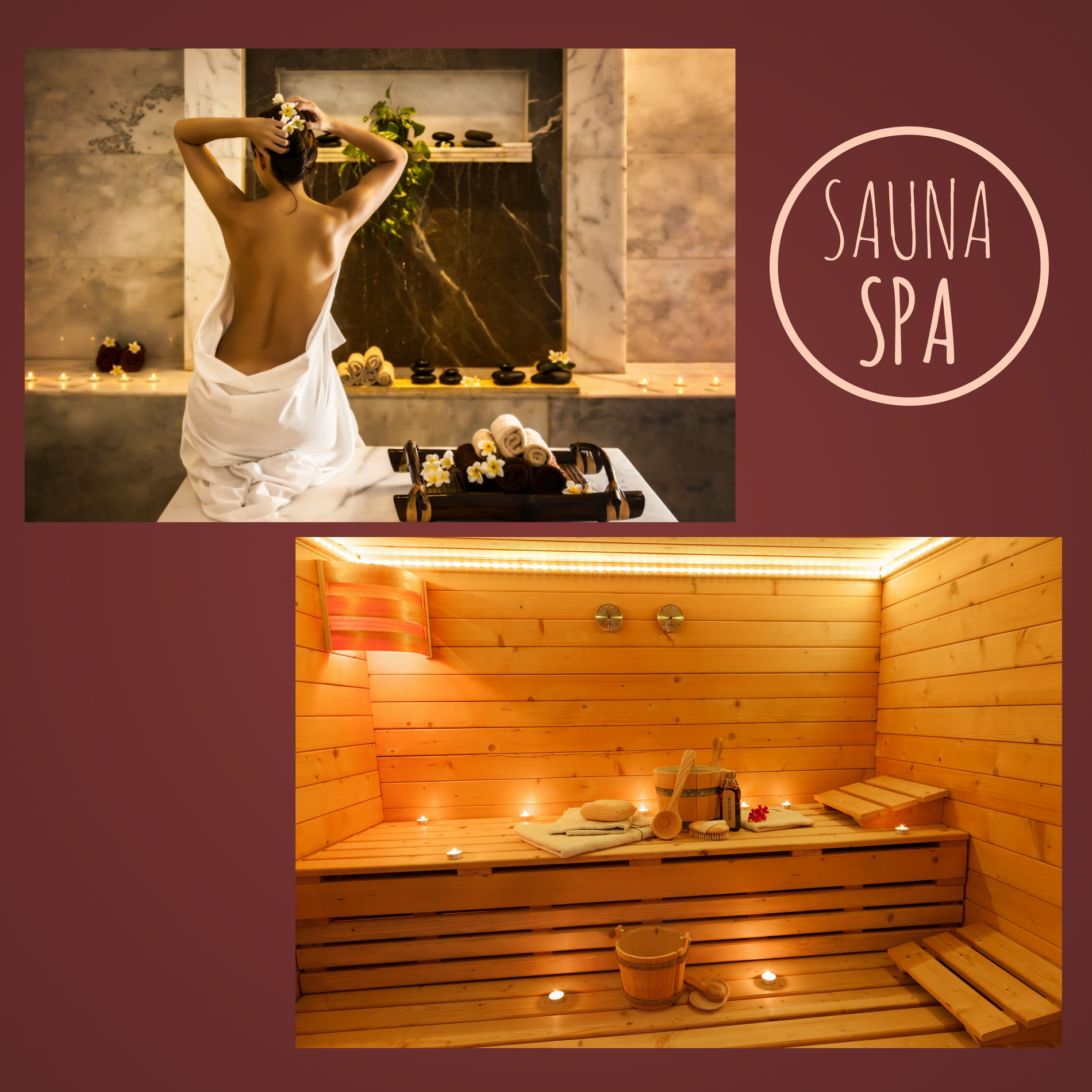 Album cover of Sauna Spa - Wellness Spa Tiefenentspannungsmusik Atmospheres für Sauna und Massage