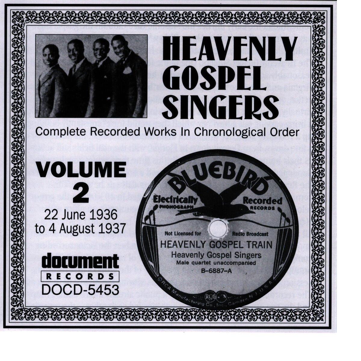 Album cover of Heavenly Gospel Singers Vol. 2 (1936-1937)