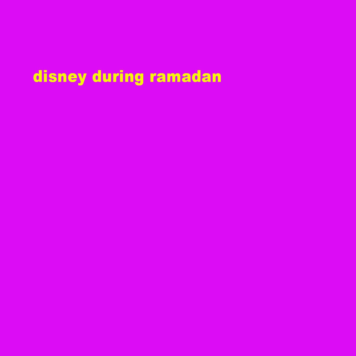 Album cover of Disney During Ramadan