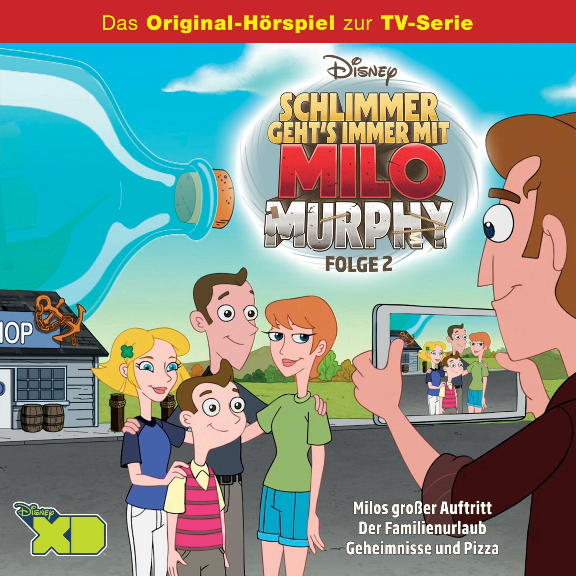 Album cover of 02: Milos großer Auftritt / Der Familienurlaub / Geheimnisse und Pizza (Hörspiel zur Disney TV-Serie)