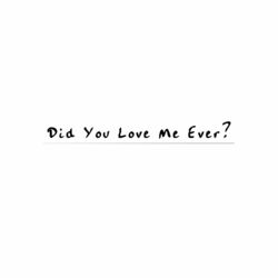 Cover of Did You Love Me Ever?