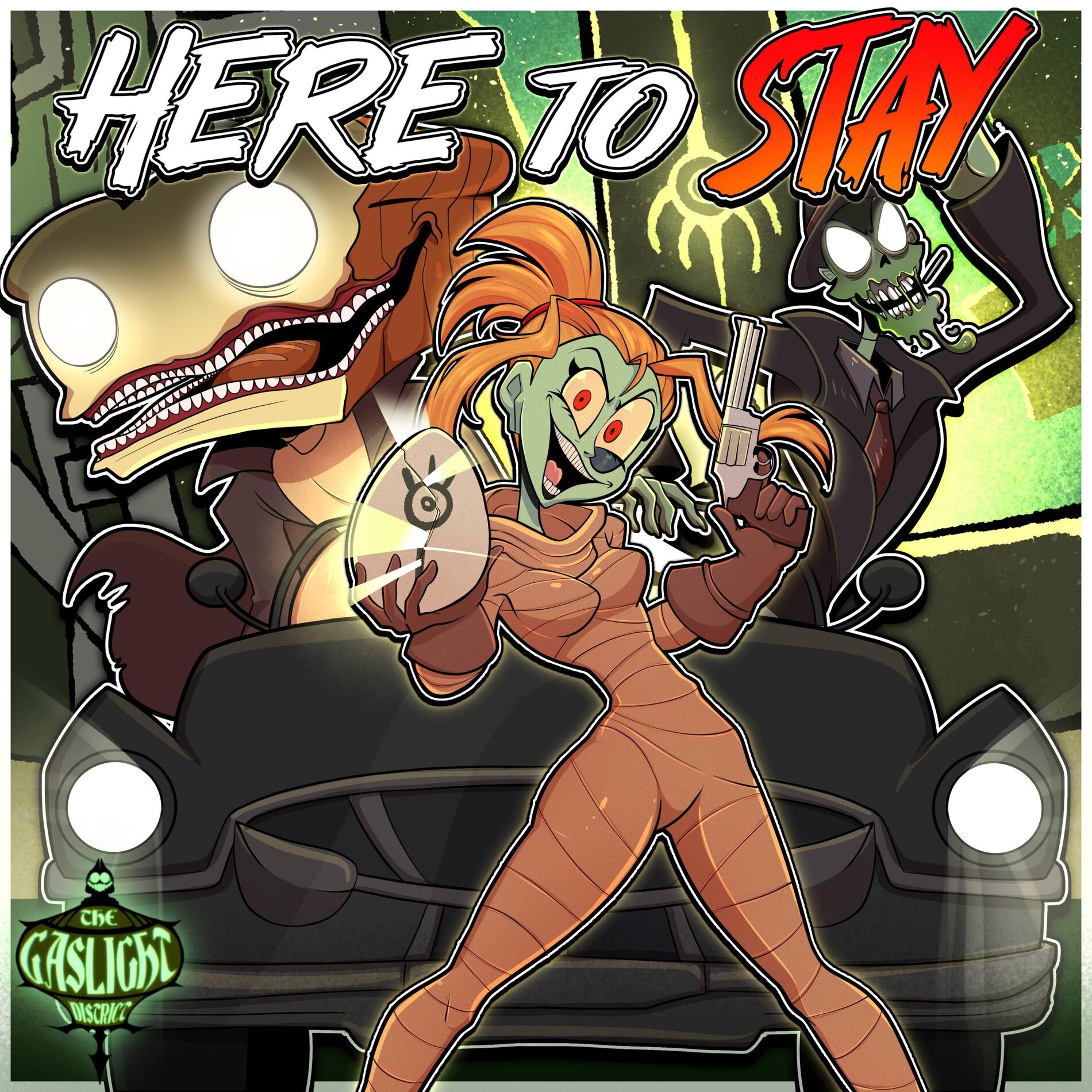 Album cover of Here To Stay! (The Gaslight District Theme Song) (feat. Apollo Mythos & Jelzyart)