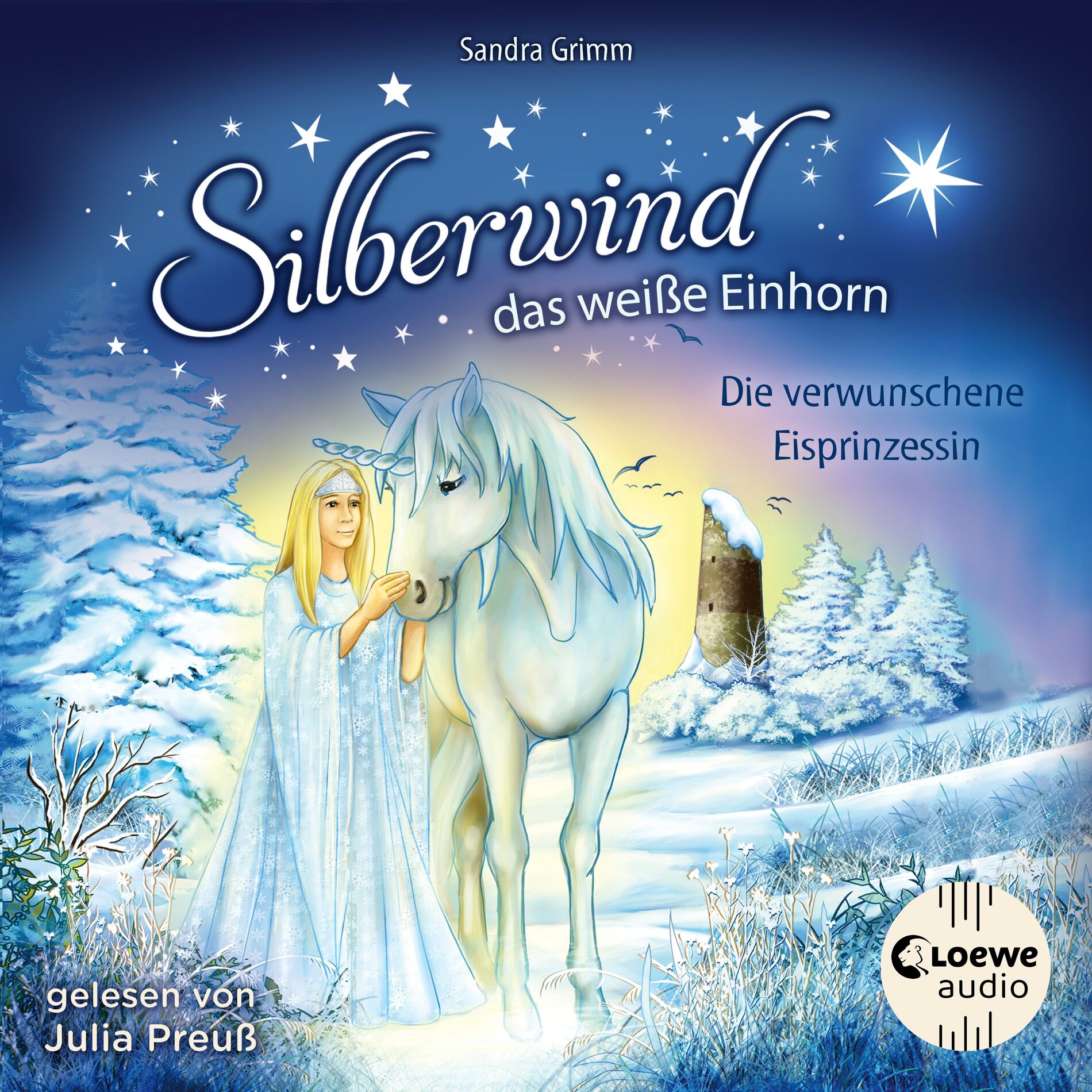 Album cover of Silberwind, das weiße Einhorn (Band 5) - Die verwunschene Eisprinzessin (Begleite das Einhorn Silberwind auf seinen Abenteuern)