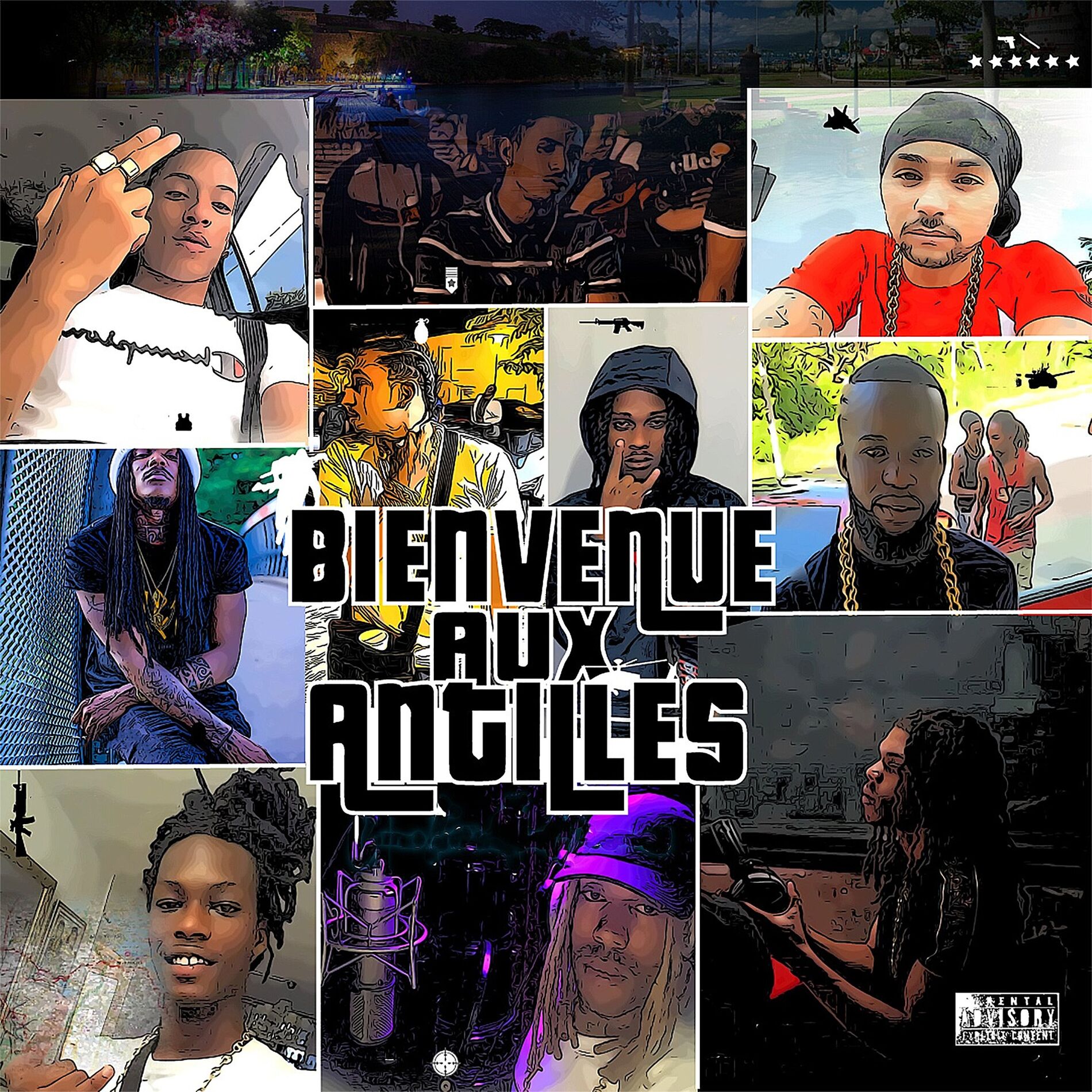 Album cover of Bienvenue aux antilles (feat. Marginal, Kima, Mata, Lyrrix, Deuspi, Lé Will, Mercenaire, Tiyou & Flash)