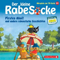 Cover of Piraten Ahoi!, Die Fußballwaldmeisterschaft, Das goldene Amulett (Der kleine Rabe Socke - Hörspiele zur TV Serie 1)