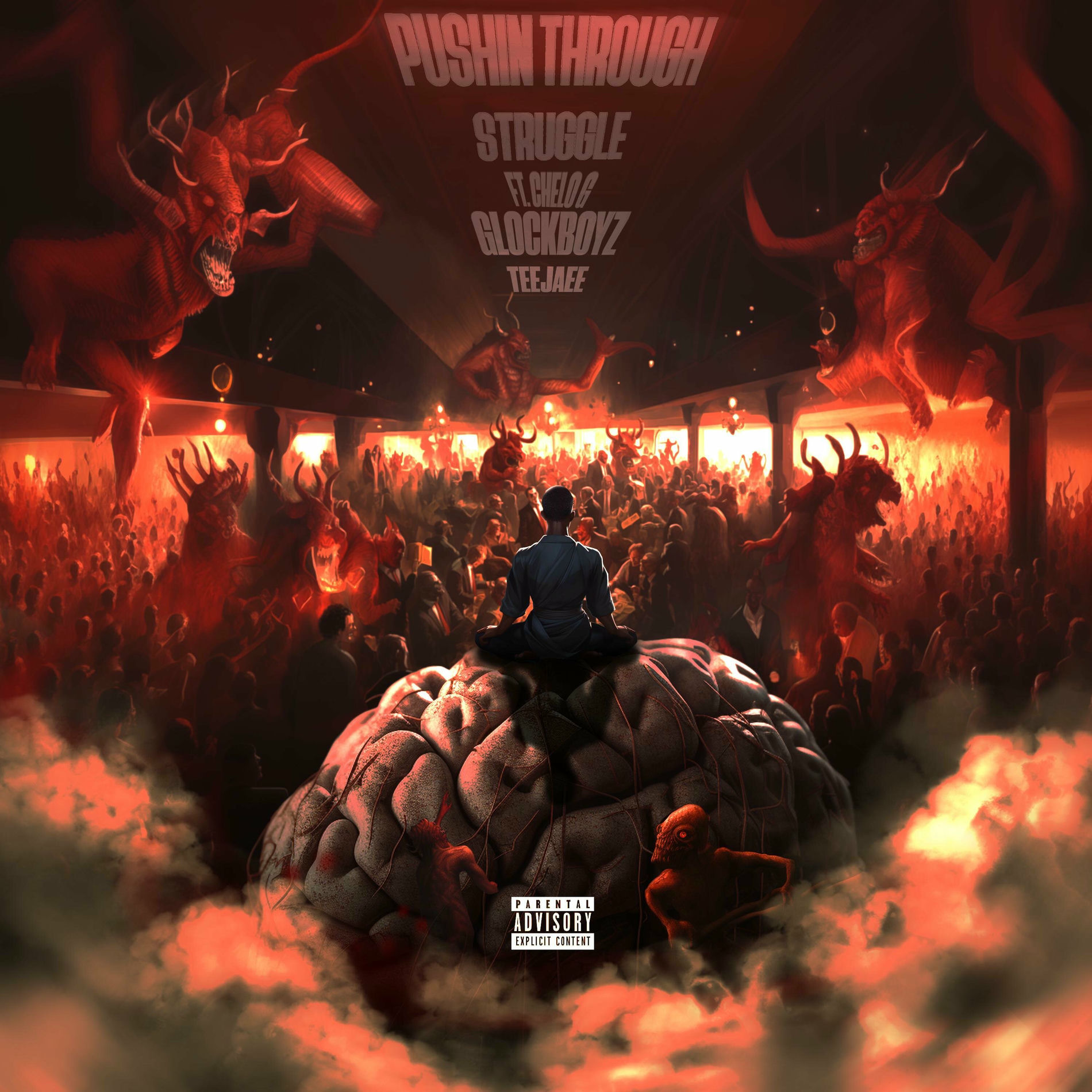 Album cover of Pushin Through Struggle (feat. Glockboyz Teejaee)