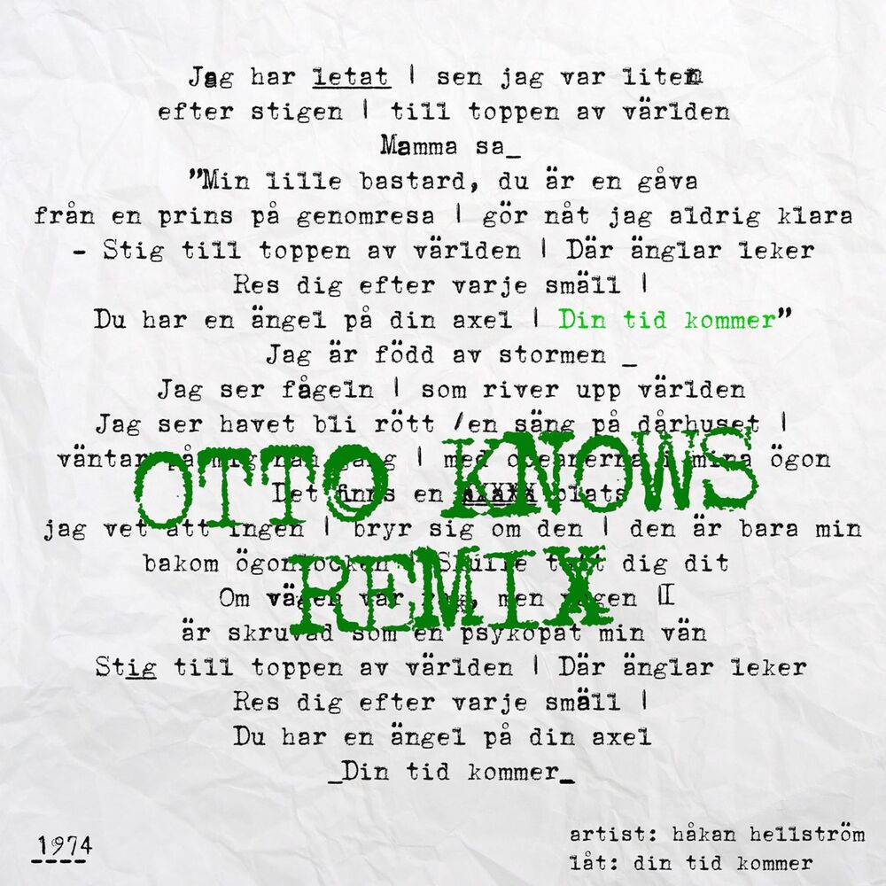 Picture of Din tid kommer (Otto Knows Remix)
