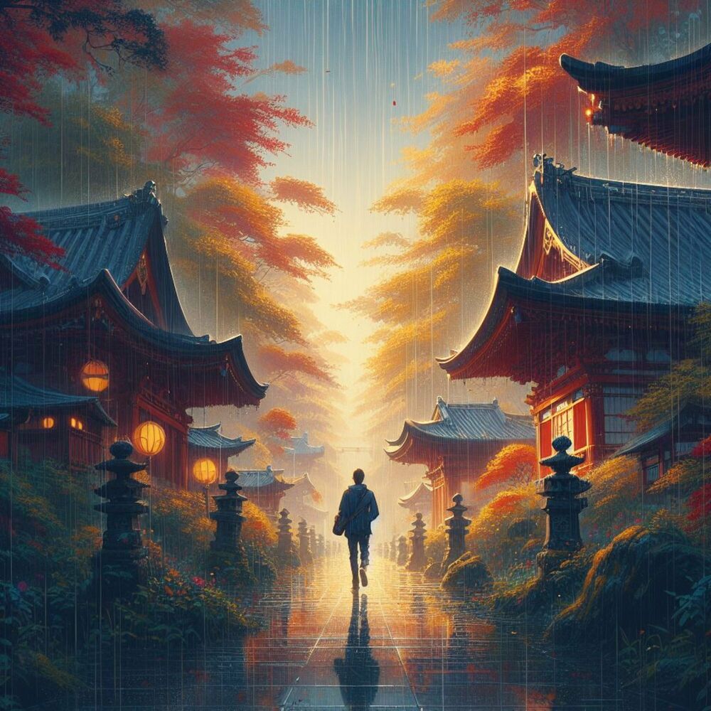 Picture of Relaxing Walk in Rain