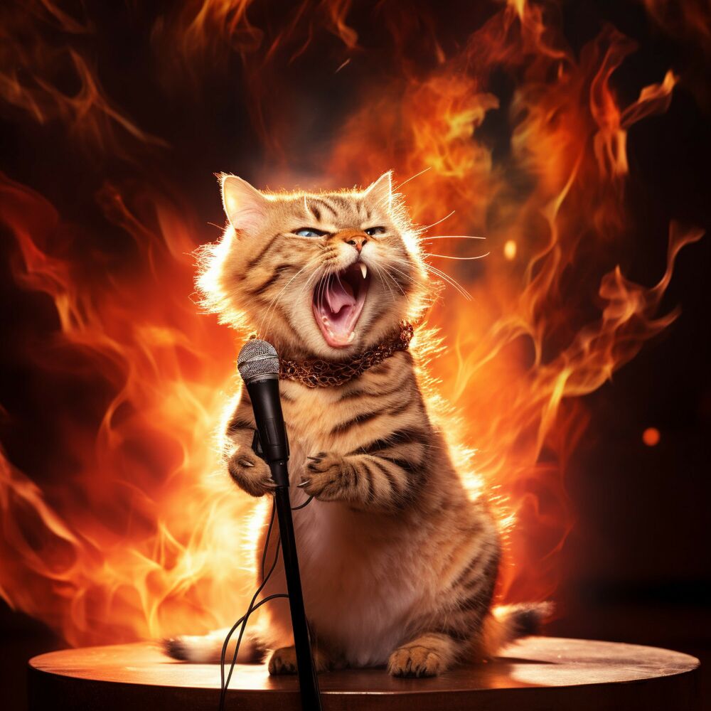 Picture of Cats Fire: Purring Flame Rhapsody