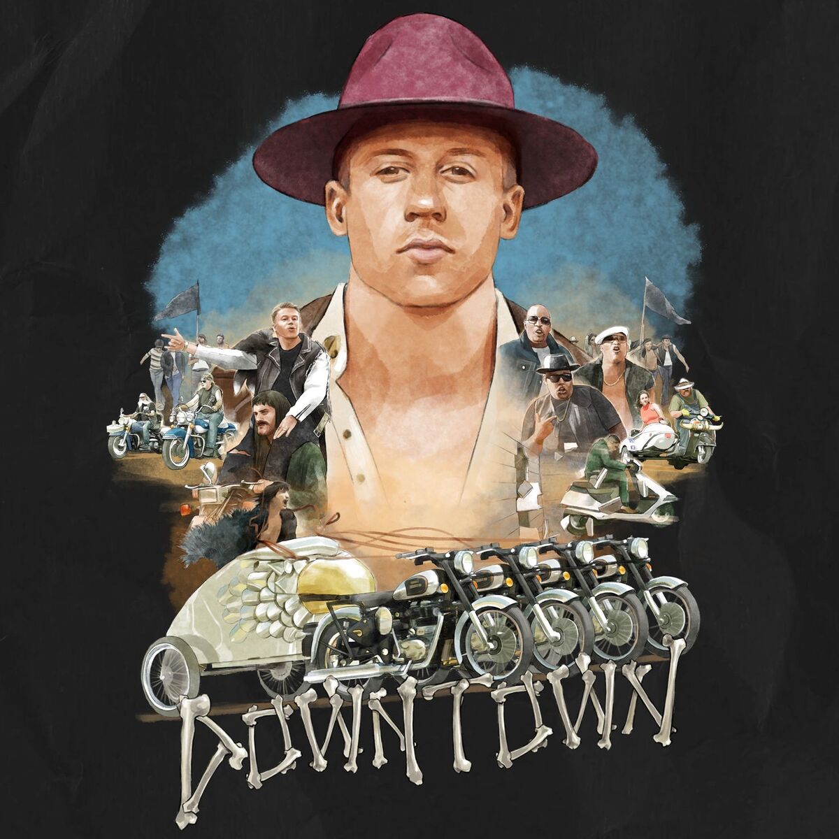 Album cover of Downtown (feat. Melle Mel, Grandmaster Caz, Kool Moe Dee & Eric Nally)