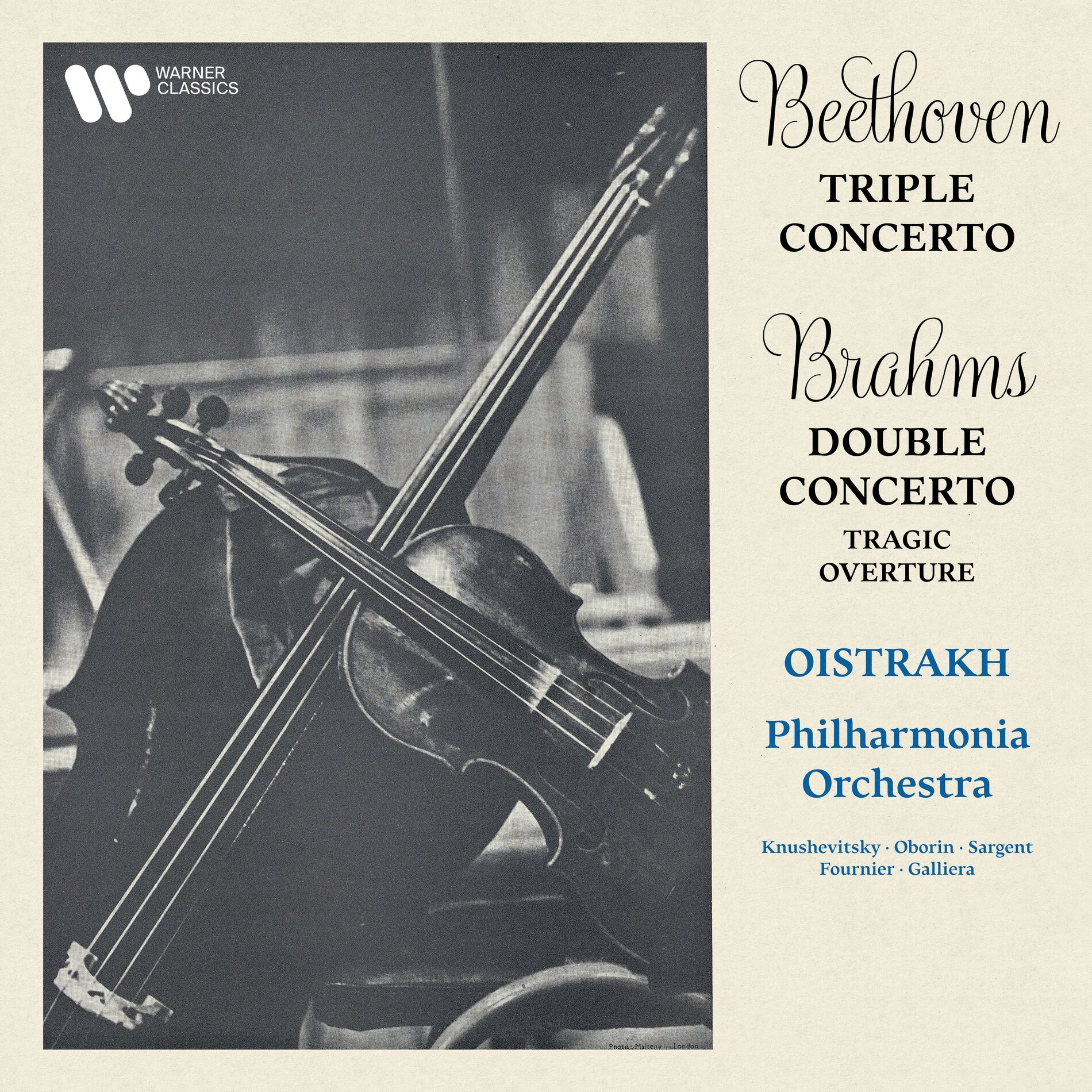 Album cover of Beethoven: Triple Concerto, Op. 56 - Brahms: Double Concerto, Op. 102 & Tragic Overture, Op. 81 (Remastered)