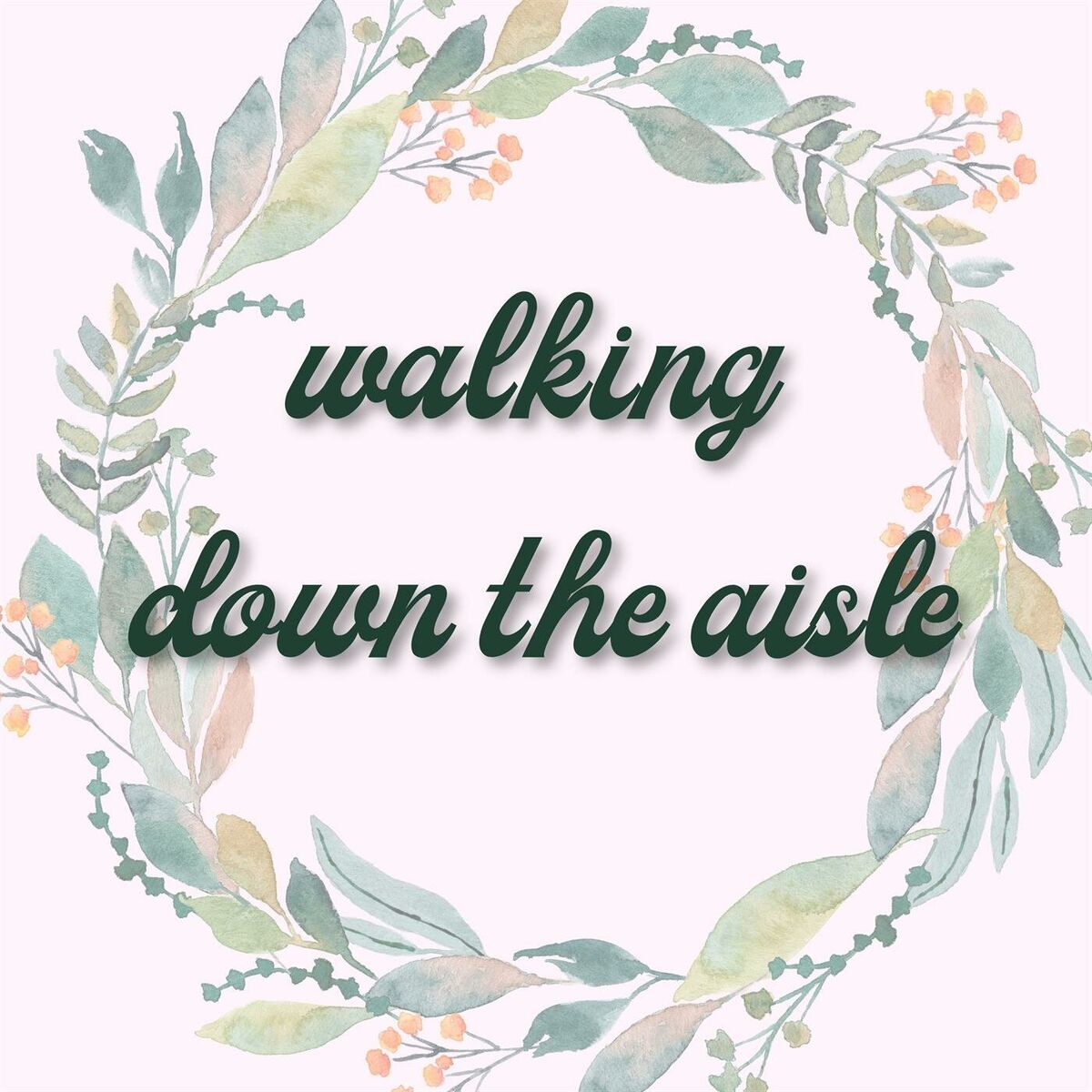 Album cover of walking down the aisle