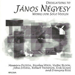 Cover of Dedications to János Négyesy: Works for Solo Violin