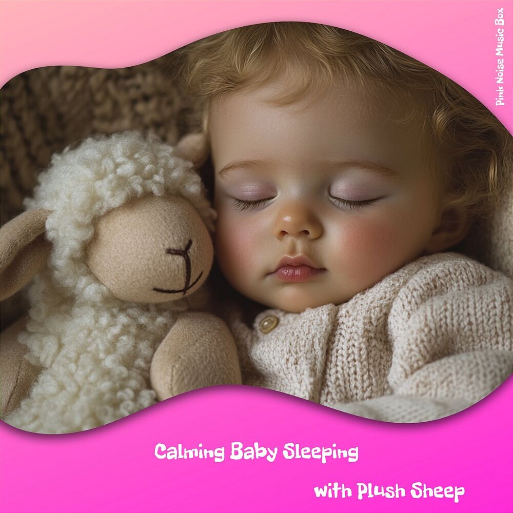 Picture of Calming Baby Sleeping with Plush Sheep