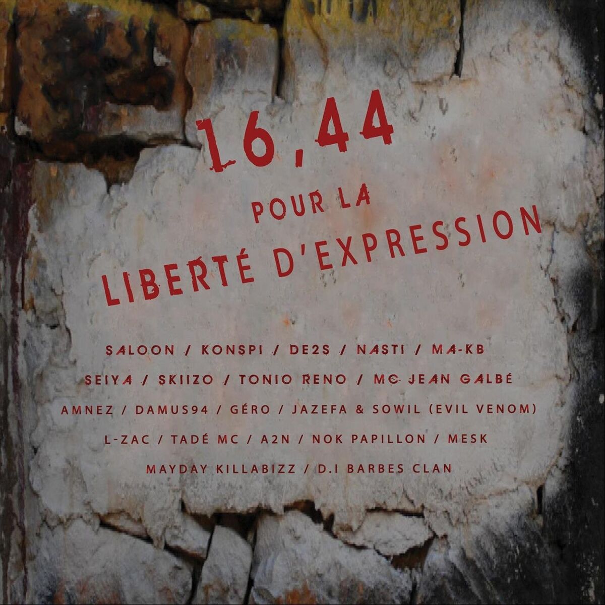 Album cover of 16,44 pour la liberté d'expression