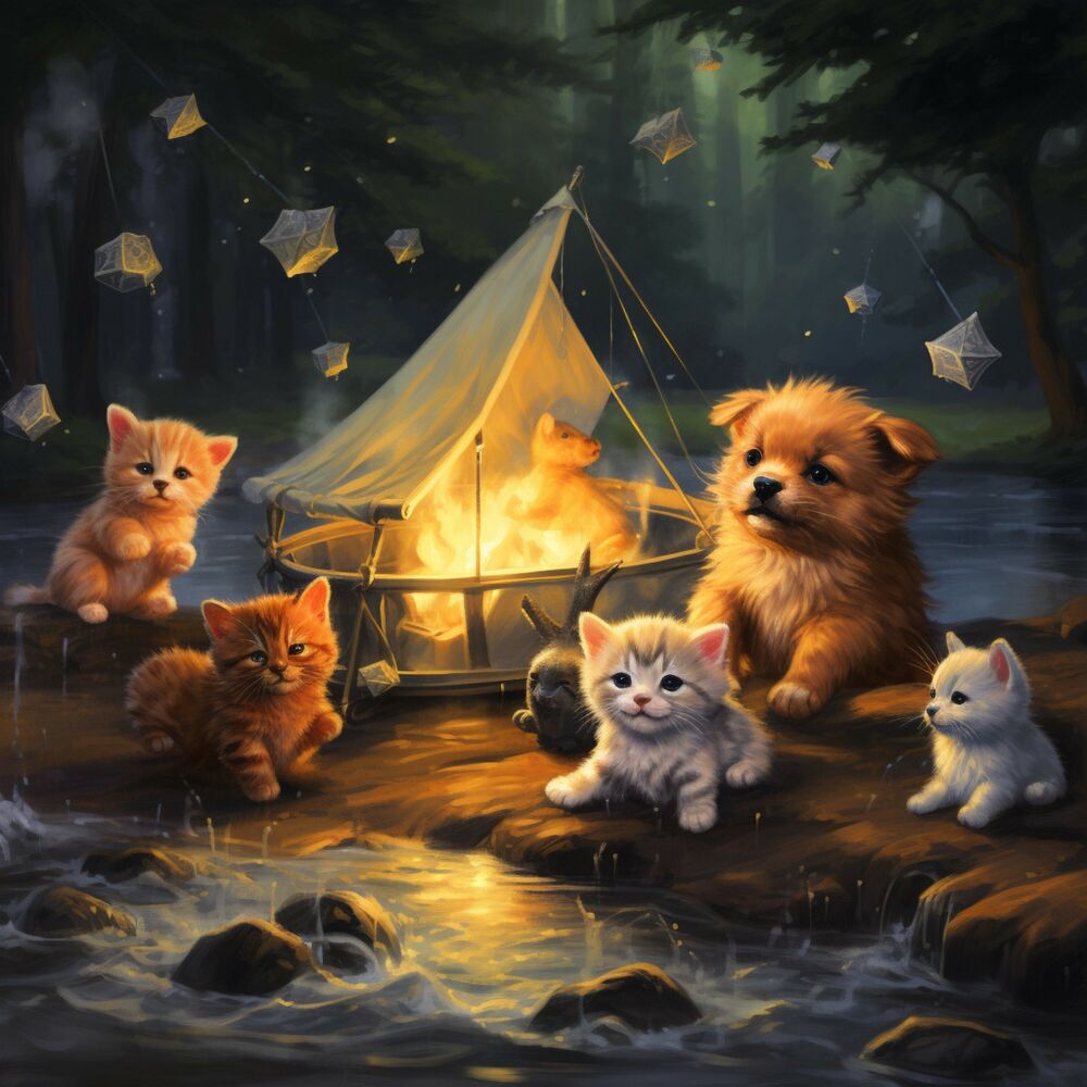 Picture of Music combined with Ocean: Paws and Ocean Harmony