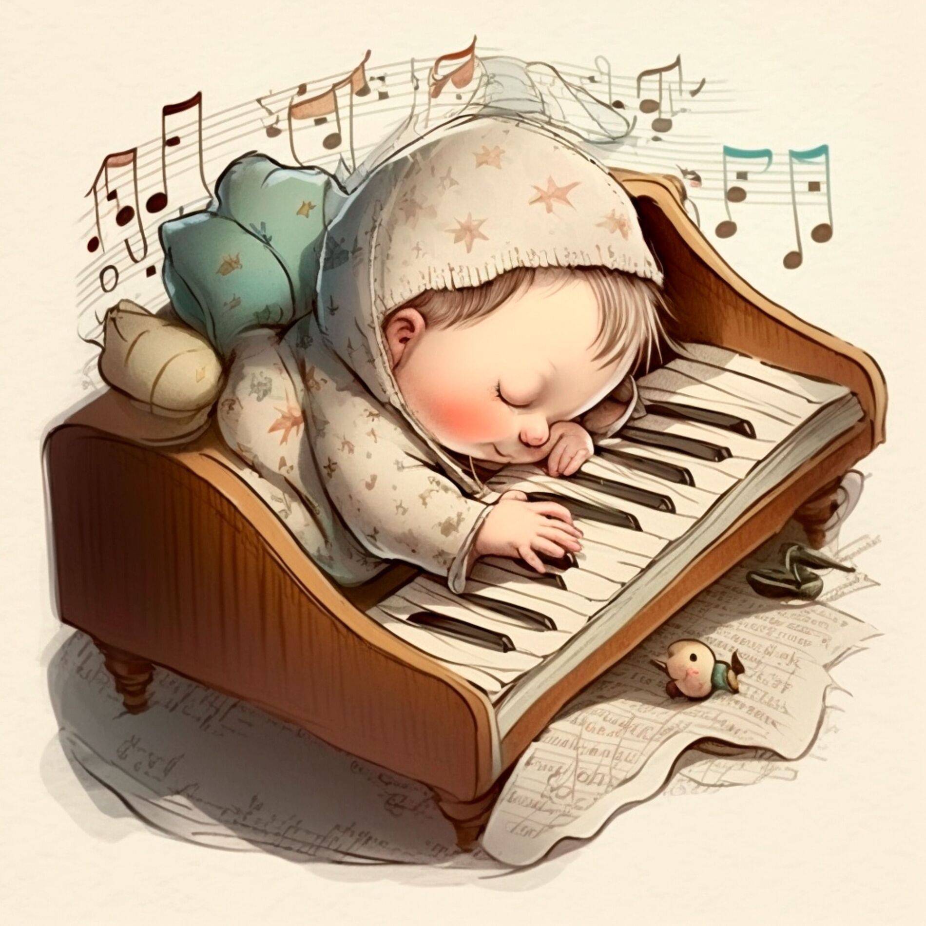 Album cover of Música Infantil: Canções de Ninar para Bebê Dormir, Vol. 1 (Piano Instrumental)