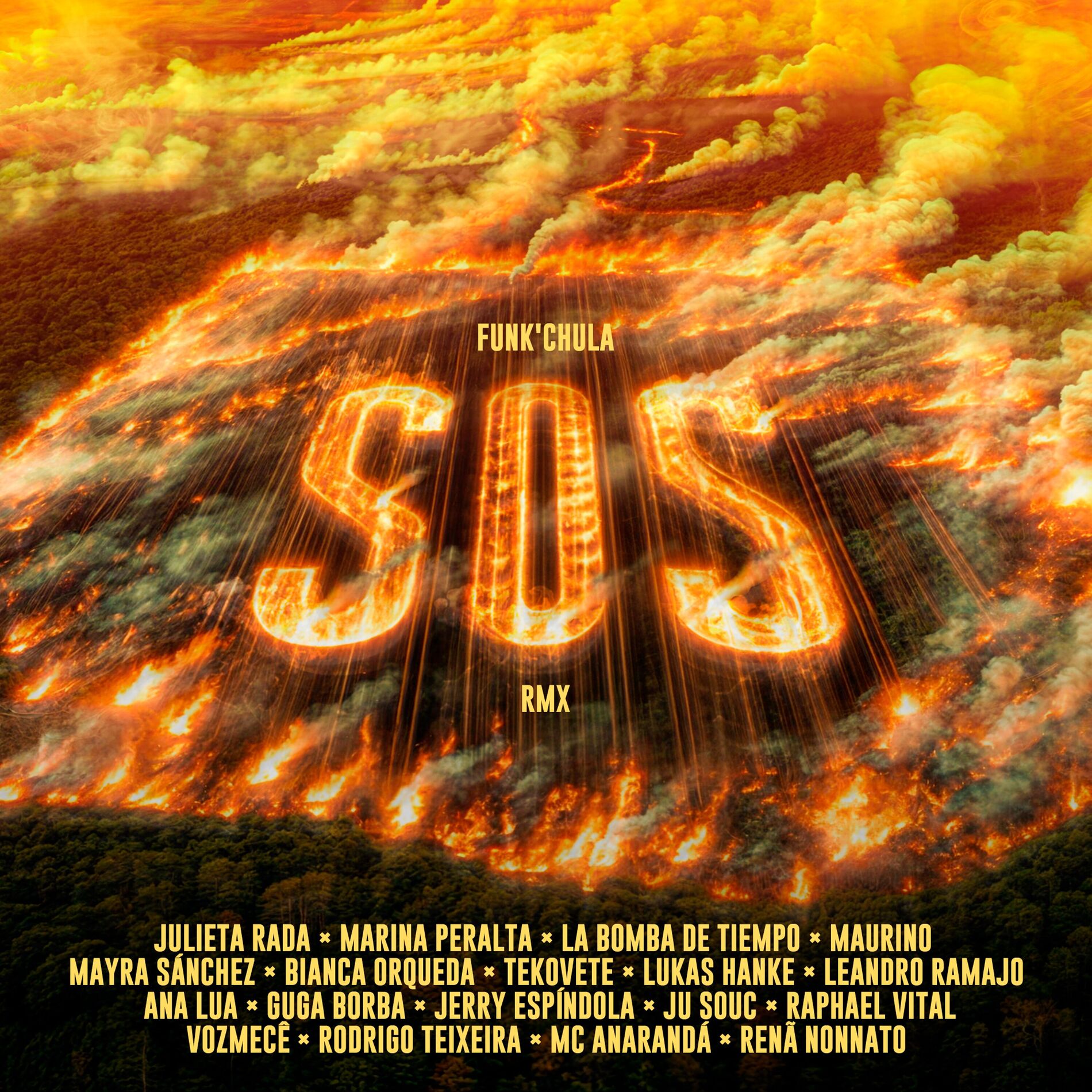 Album cover of S.O.S rmx (JULIETA RADA, MARINA PERALTA, LA BOMBA DE TIEMPO, MAURINO, MAYRA SÁNCHEZ, BIANCA ORQUEDA, TEKOVETE,