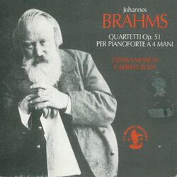 Cover of Johannes Brahms: Quartetti per pianoforte a 4 mani, Op. 51