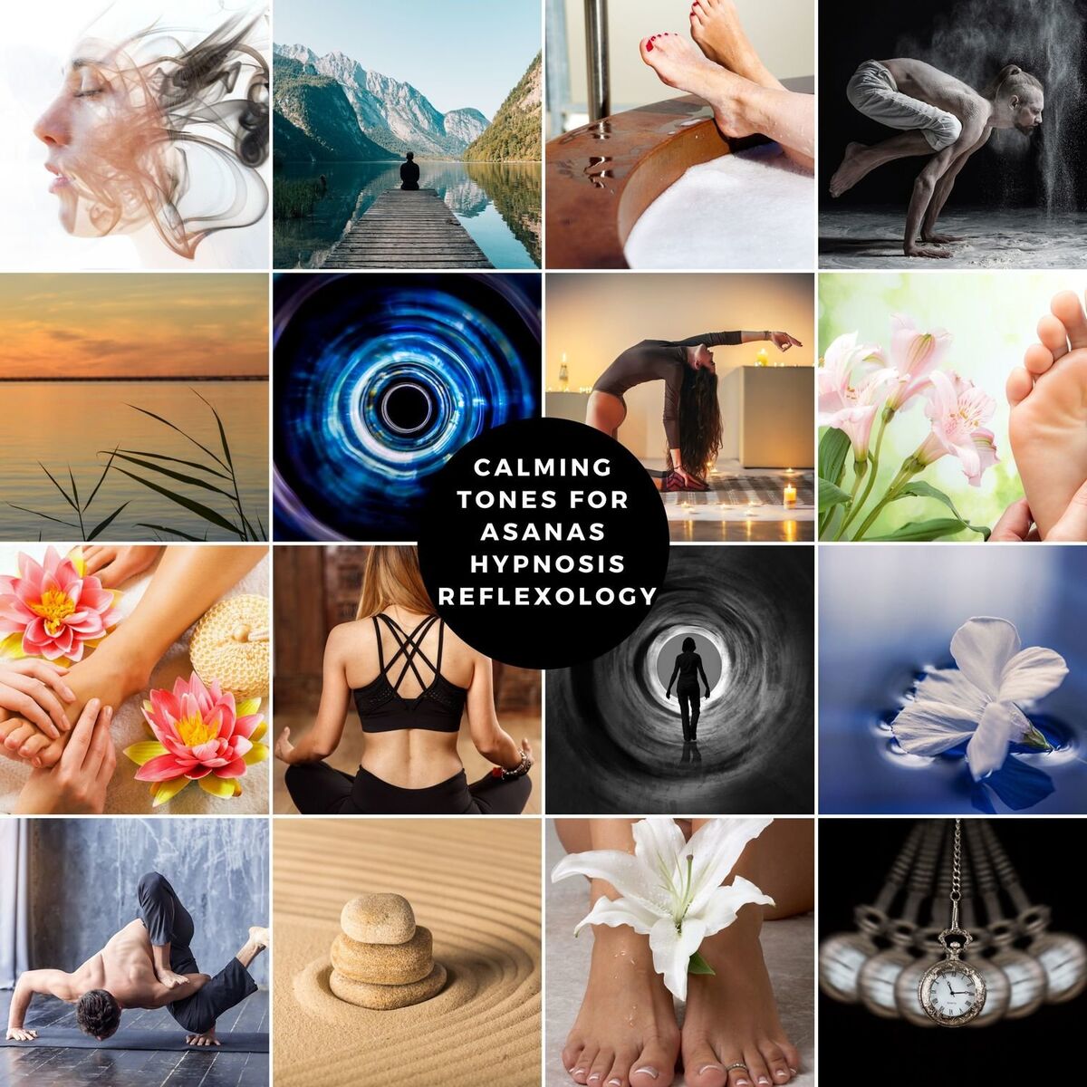 Album cover of Calming Tones for Asanas, Hypnosis, Reflexology