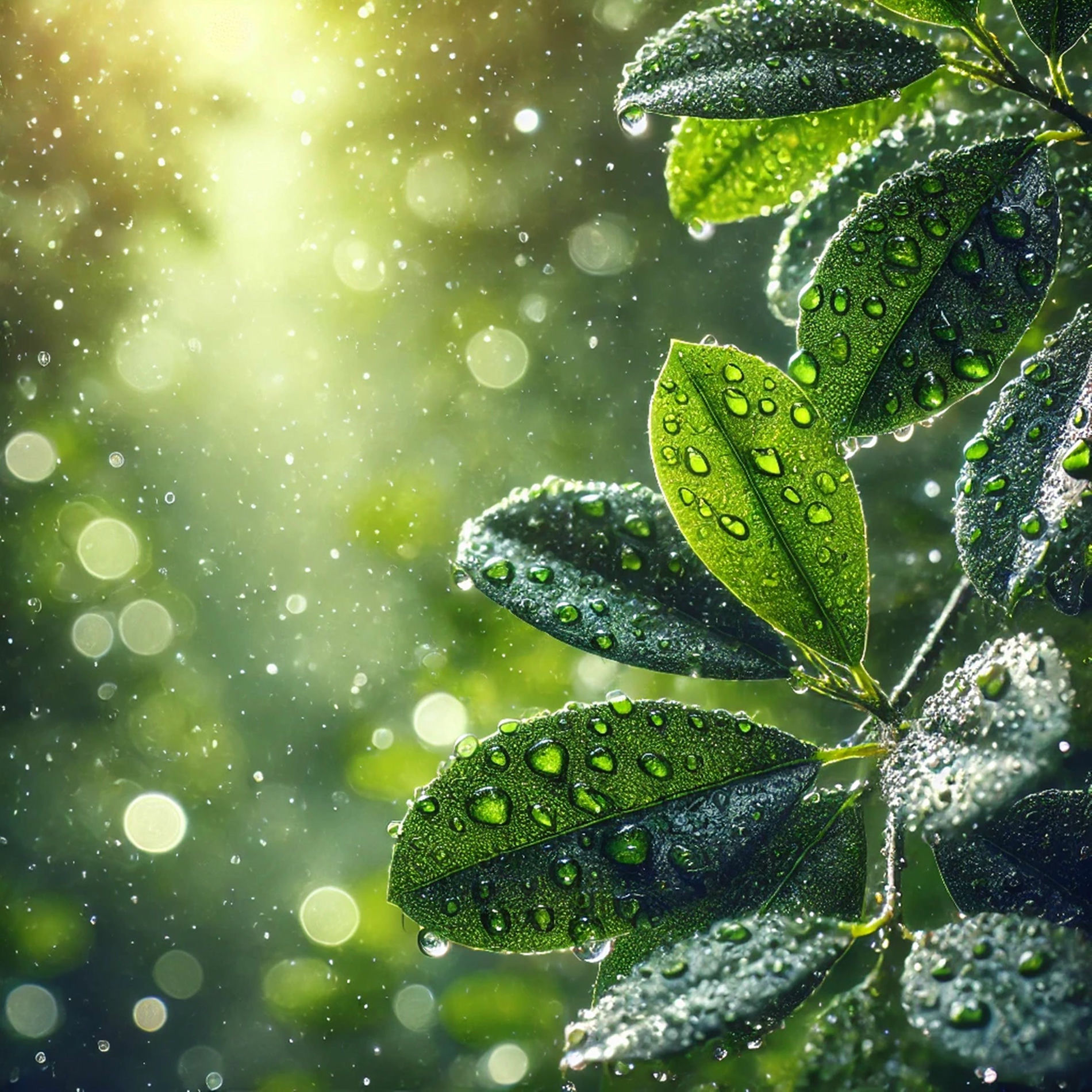 Album cover of raindrop-soaked leaves