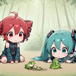 カエルの歌 feat初音ミク、重色テト