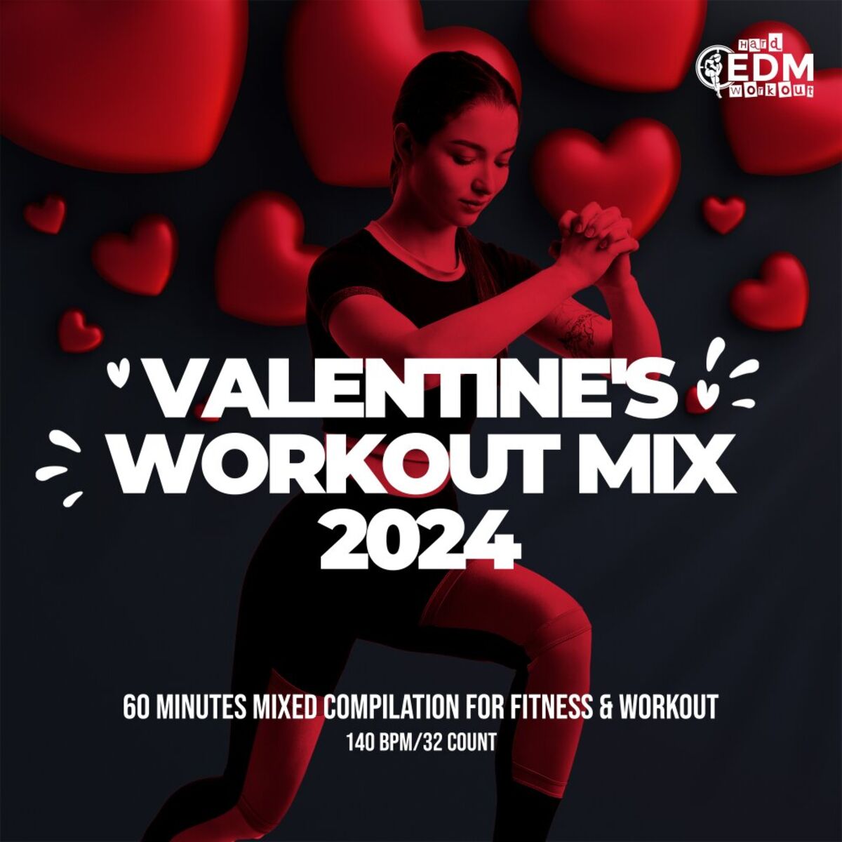 Album cover of Valentine's Workout Mix 2024: 60 Minutes Mixed Compilation for Fitness & Workout 140 bpm/32 Count