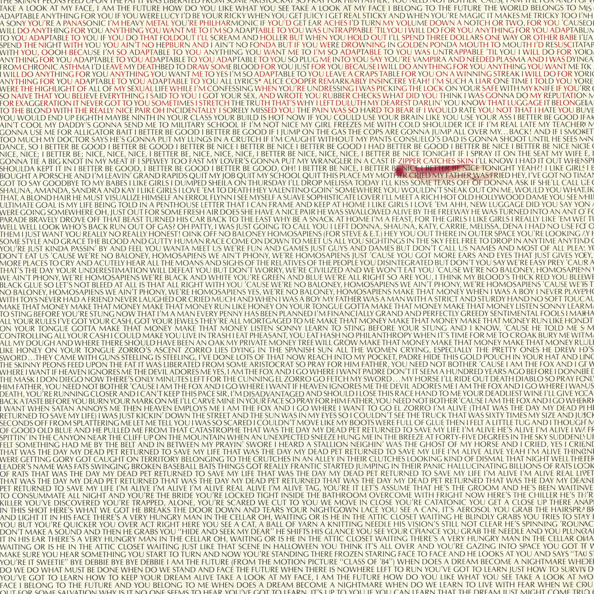 Album cover of Zipper Catches Skin