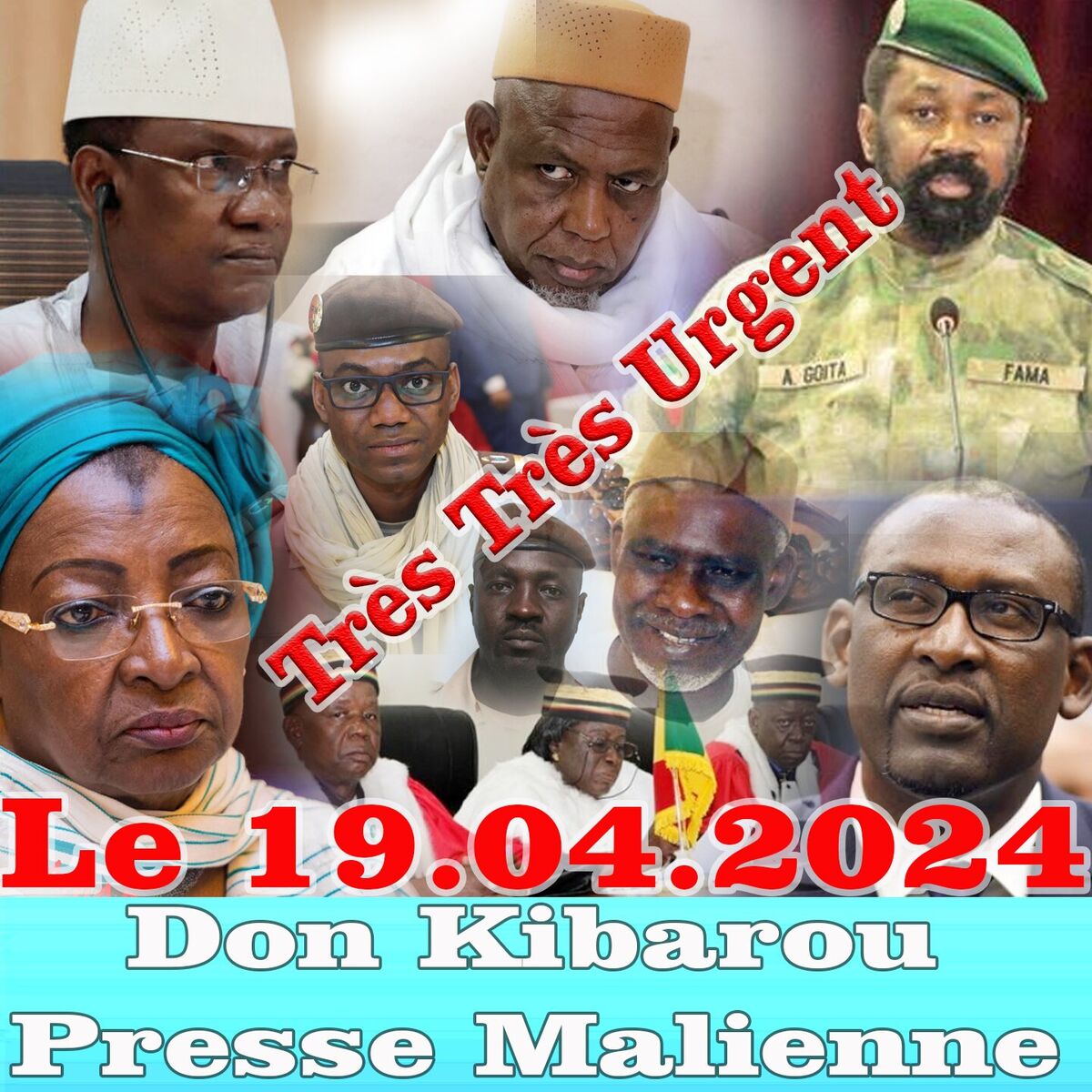 Album cover of Très Très Urgent Don Kibarou Presse Malienne Le 16.04.2024