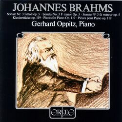 Cover of Brahms: Piano Sonata No. 3, Op. 5 & 4 Klavierstücke, Op. 119