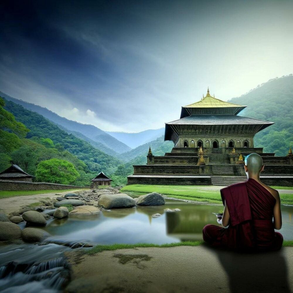 Picture of Serene Buddhist Aura: Harmony of the Mind