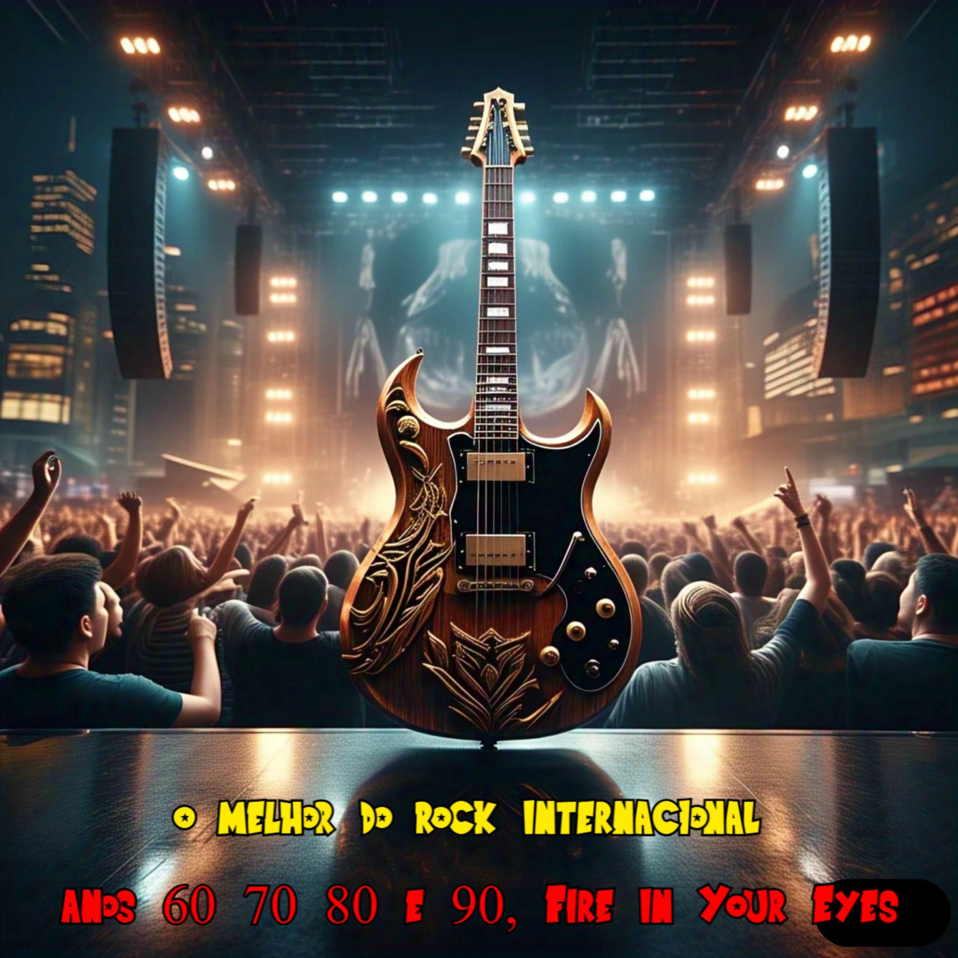 Album cover of o melhor do rock internacional anos 60 70 80 e 90, Fire in Your Eyes