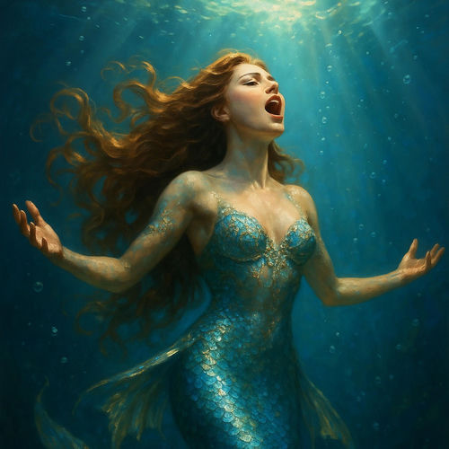 A Dazzling Mermaid In Aria sleeve
