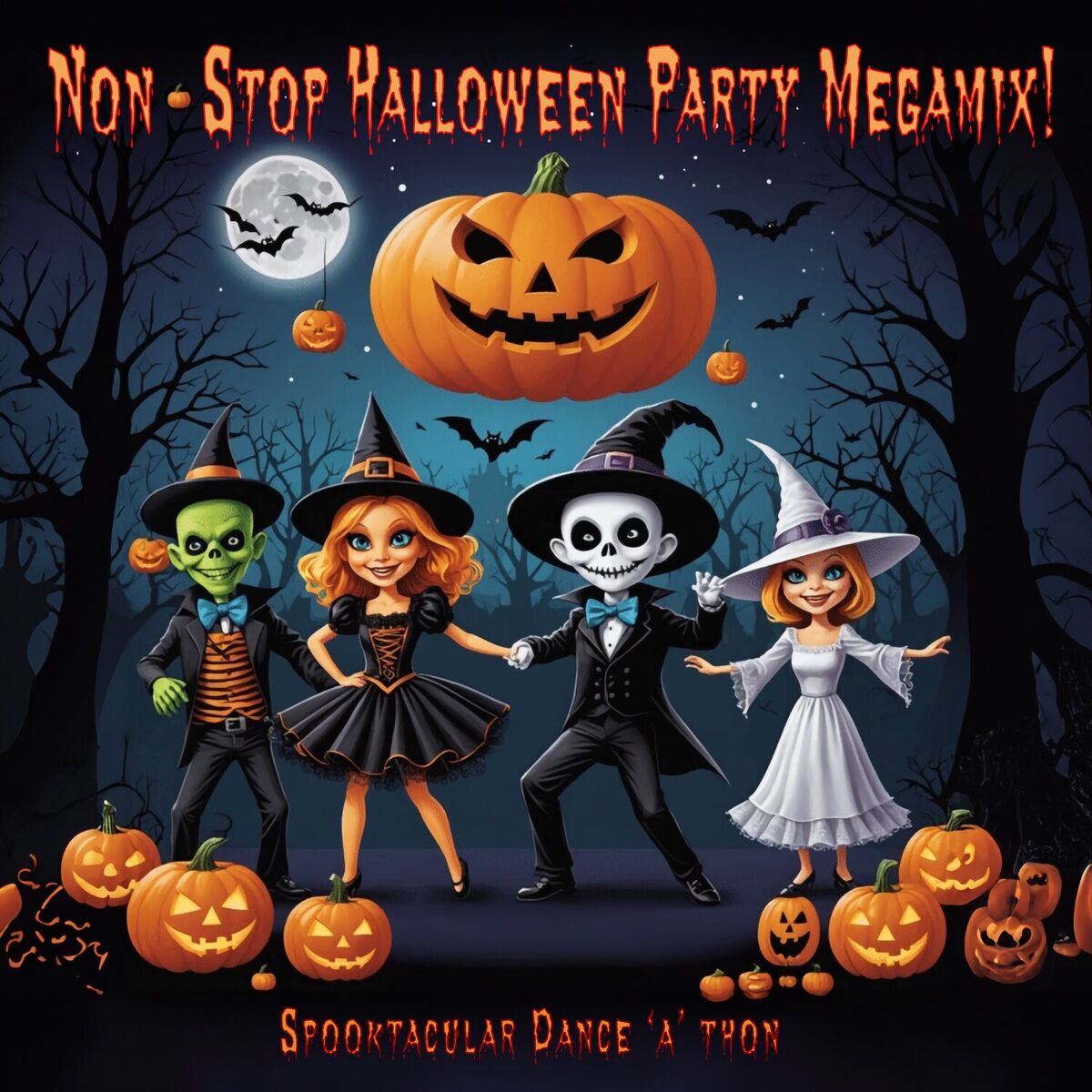 Album cover of Non-Stop Halloween Party Megamix! - Spooktacular Dance-a-thon