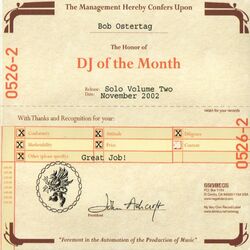 Cover of DJ of the Month: Bob Ostertag Solo, Vol.2
